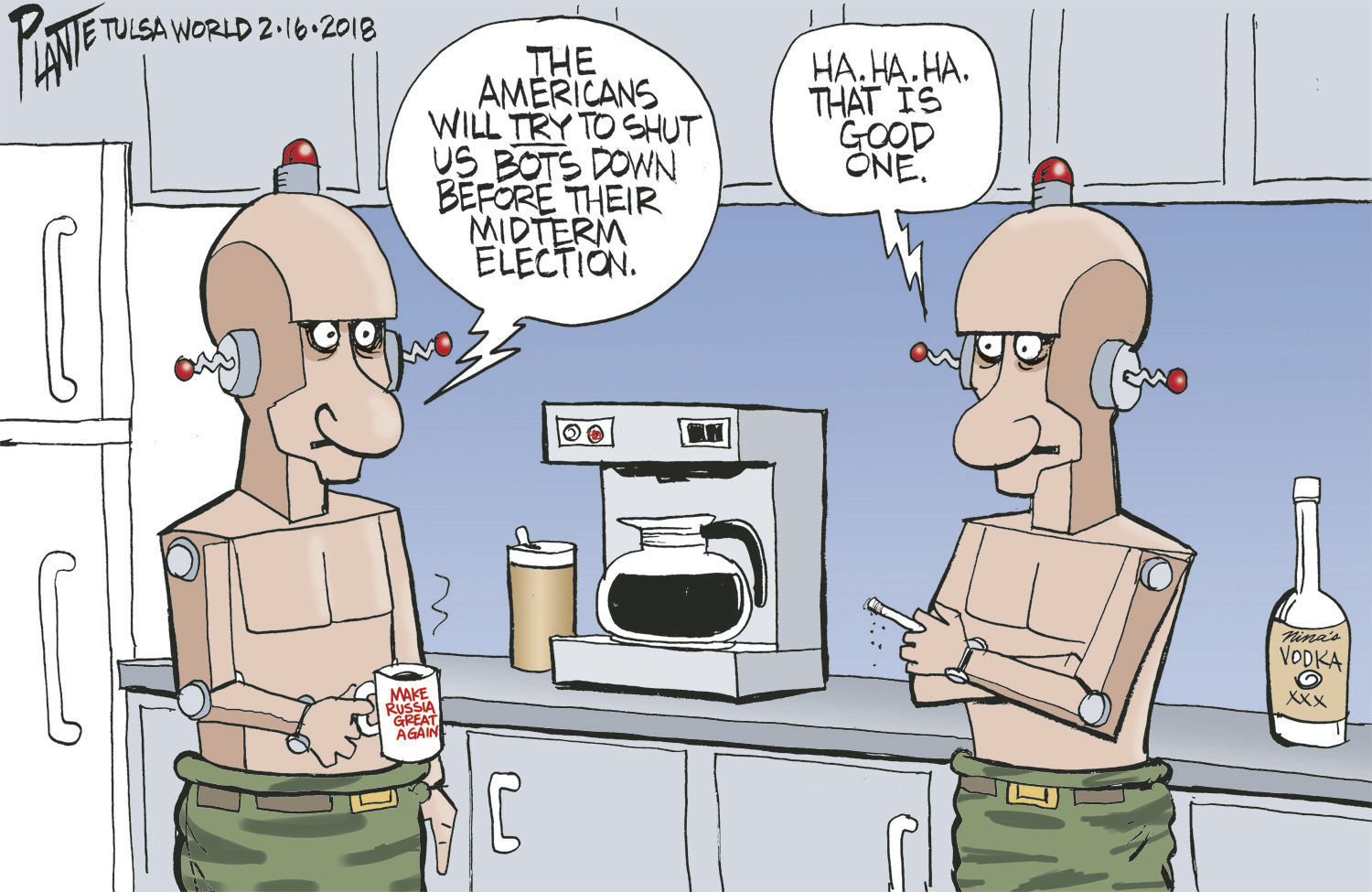 Bruce Plante Cartoon: More Russian bots